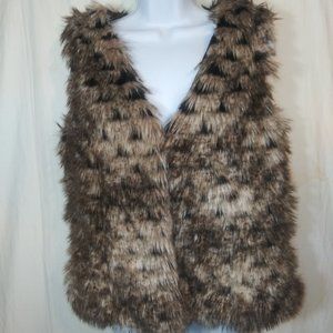 Scully Vintage Faux Fur Vest Ladies Medium Clasp Closure